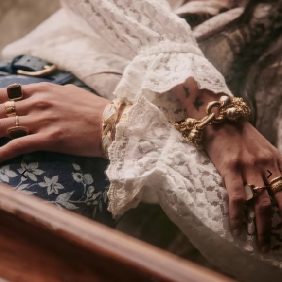 Sezane Stessy Blouse Ecru Top Size 46 French‎ US 14 Ruffle Lace Romantic Minimal - Picture 14 of 15